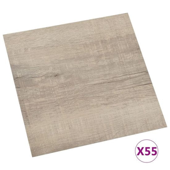 Vidaxl Samolepilne talne plošče 55 kosov PVC 5,11 m2 taupe