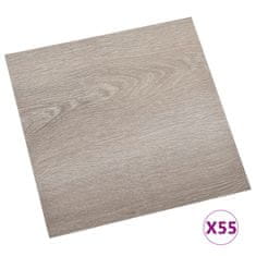 Vidaxl Samolepilne talne plošče 55 kosov PVC 5,11 m2 taupe