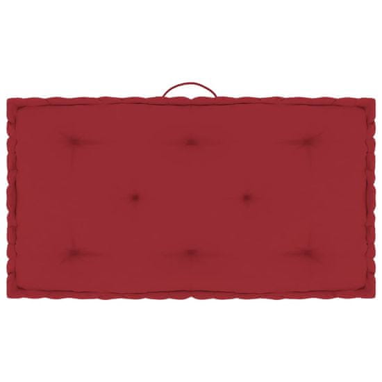 Vidaxl Talna blazina za paleto bordo rdeča 73x40x7 cm bombaž