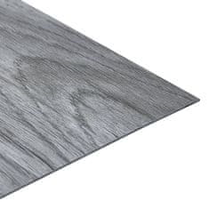 Vidaxl Samolepilne talne plošče 5,11 m2 PVC svetlo sive