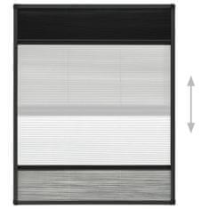 Greatstore Plise komarnik za okna aluminij 80x100 cm s senčilom