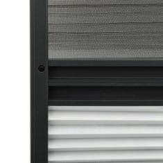 Vidaxl Plise komarnik za okna aluminij 80x100 cm s senčilom