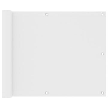 Vidaxl Balkonsko platno belo 75x500 cm oksford blago