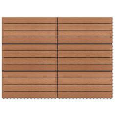 Vidaxl WPC plošče 60x30 cm 6 kosov 1 m2 rjave