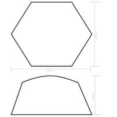 Vidaxl Šotor za bazen iz blaga 590x520x250 cm moder