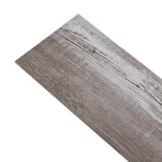 Vidaxl PVC talne plošče 5,02 m2 2 mm samolepilne mat rjava barva lesa