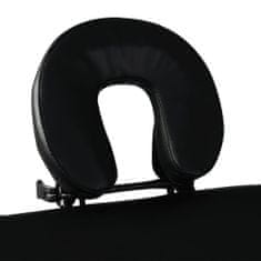 shumee Zložljiva masažna miza 2-conska aluminijast okvir črna