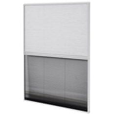 Greatstore Plise komarnik za okna aluminij 80x120 cm s senčilom