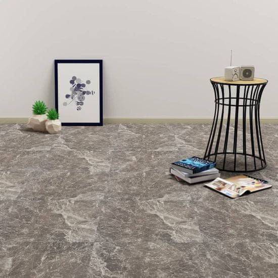Vidaxl Samolepilne PVC talne plošče 5,11 m2 črn marmor