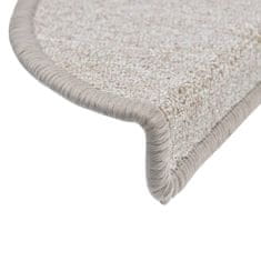 Vidaxl Preproge za stopnice 15 kosov 56x17x3 cm taupe