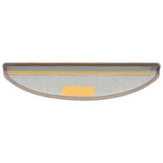 Vidaxl Preproge za stopnice 15 kosov 56x17x3 cm svetlo rjave