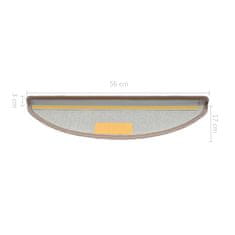 Vidaxl Preproge za stopnice 15 kosov 56x17x3 cm svetlo rjave