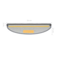Vidaxl Preproge za stopnice 15 kosov 56x17x3 cm svetlo rjave