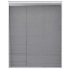 Vidaxl Plise komarnik za okna aluminij 80x100 cm s senčilom