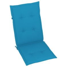 Vidaxl Blazine za vrtne stole 4 kosi modre 120x50x3 cm blago