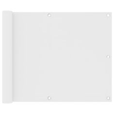 Vidaxl Balkonsko platno belo 75x500 cm oksford blago