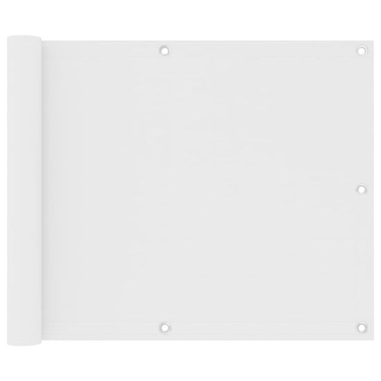 Vidaxl Balkonsko platno belo 75x500 cm oksford blago
