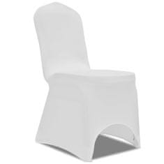 Vidaxl Pokrivalo za stol raztegljivo bele barve 50 kosov