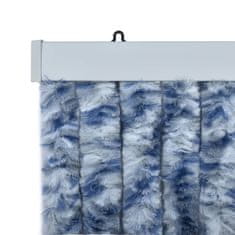 Vidaxl Zavesa proti mrčesu iz šenilje 90x220 cm modra, bela in srebrna