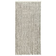 Vidaxl Zavesa proti mrčesu svetlo in temno siva 100x220 cm šenilja