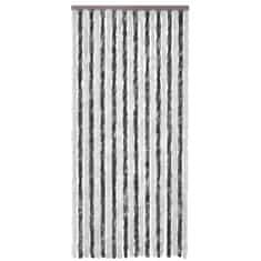 Vidaxl Zavesa proti mrčesu iz šenilje 100x220 cm siva in bela