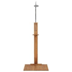 Vidaxl Vrtni tuš 75x75x210 cm trdna tikovina
