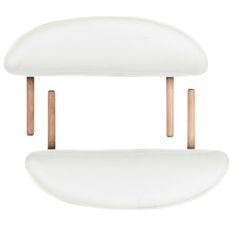 Greatstore Zložljiva masažna miza debelina 4 cm z 2 blazinama ovalna bela