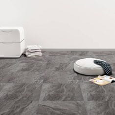 Vidaxl Samolepilne PVC talne plošče 5,11 m2 črne z vzorcem