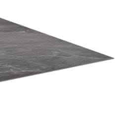 Greatstore Samolepilne PVC talne plošče 5,11 m2 črne z vzorcem
