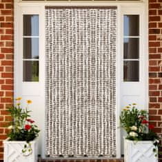 Vidaxl Zavesa proti mrčesu taupe in bela 90x220 cm šenilja