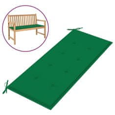 Vidaxl Blazina za vrtno klop zelena 120x50x4 cm oxford tkanina