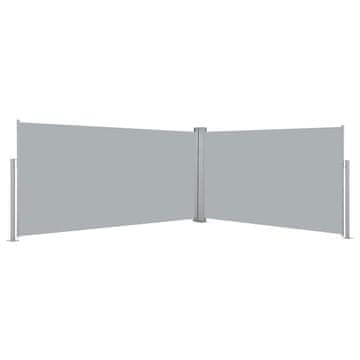 Vidaxl Zložljiv Stranski Nadstrešek 160x600 cm Sive Barve