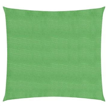 Vidaxl Senčno jadro 160 g/m² svetlo zeleno 4,5x4,5 m HDPE