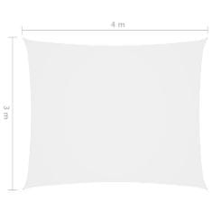 Greatstore Senčno jadro oksford blago pravokotno 3x4 m belo