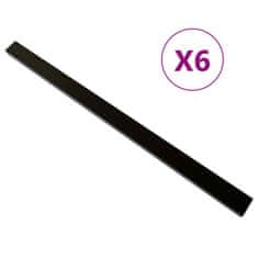 Vidaxl Tram za talne plošče 6 kosov črni 170x8,5x4,5 cm WPC