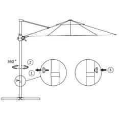 Vidaxl Previsni senčnik z jeklenim drogom 250x250 cm zelen