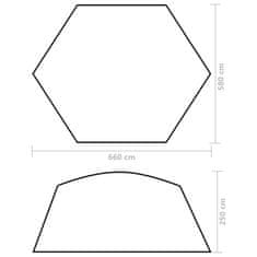 Vidaxl Šotor za bazen iz blaga 660x580x250 cm zelen