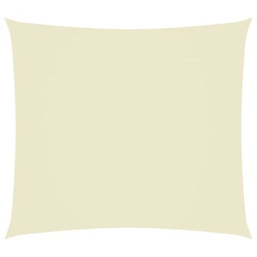 Vidaxl Senčno jadro oksford blago pravokotno 6x7 m krem