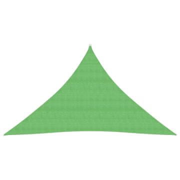 Vidaxl Senčno jadro 160 g/m² svetlo zeleno 5x5x6 m HDPE