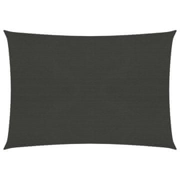 Vidaxl Senčno jadro 160 g/m² antracitno 5x6 m HDPE