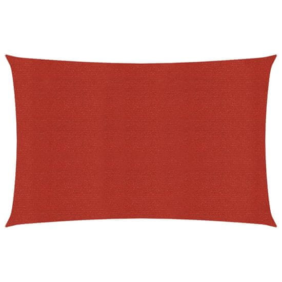 Vidaxl Senčno jadro 160 g/m2 rdeče 3,5x5 m HDPE