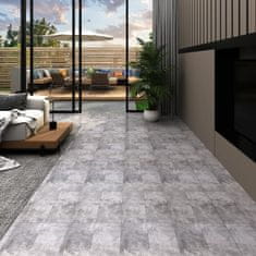 Vidaxl Samolepilne PVC talne plošče 5,21 m2 2 mm cementno rjave barve
