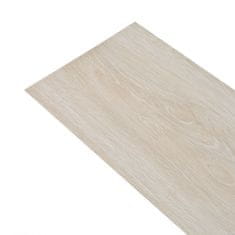 shumee Samolepilne PVC talne plošče 5,21 m2 2 mm bele orehove barve