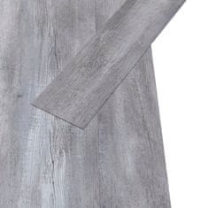 Vidaxl Samolepilne PVC talne plošče 5,21 m2 2 mm mat les sive barve