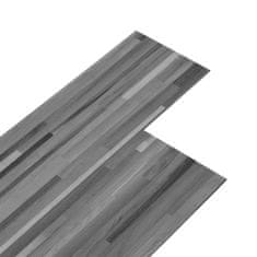 Vidaxl PVC talne plošče 4,46 m2 3 mm črtasto sive
