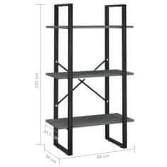 Vidaxl Regal siv 60x30x105 cm trdna borovina