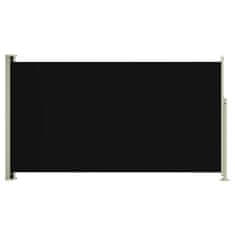 Greatstore Zložljiva stranska tenda za teraso 170x300 cm črna
