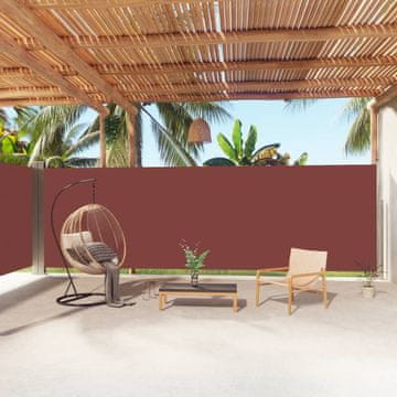 Vidaxl vidaXL Zložljiva stranska tenda rjava 200 x 1000 cm