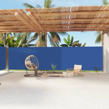 Vidaxl vidaXL Zložljiva stranska tenda modra 200 x 1200 cm