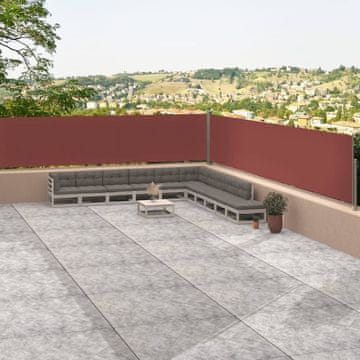 Vidaxl vidaXL Zložljiva stranska tenda rjava 117x1200 cm